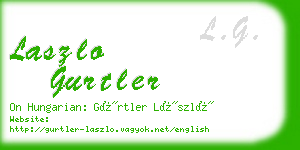 laszlo gurtler business card